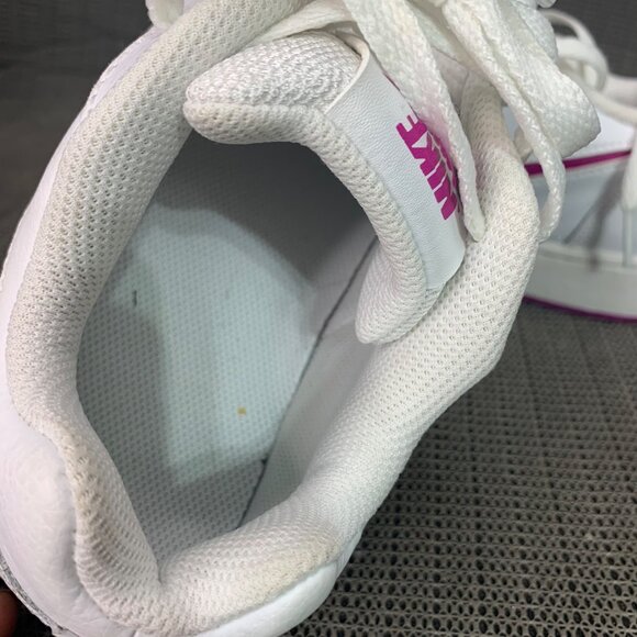 Nike Ebernon Low Top Womens Size 9 White & Pink Leather Sneakers - Picture 5 of 7